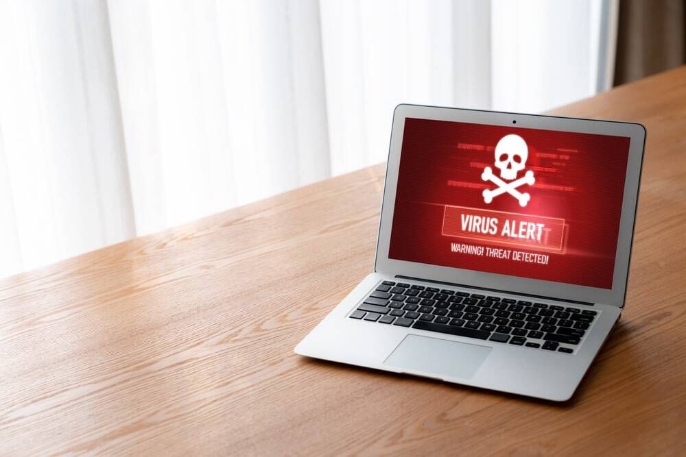 Laptop hat einen Virus erkannt